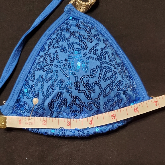 Competition/model/photo shoot sequins bikini, A-C cup-Royal Blue - Picture 9 of 9